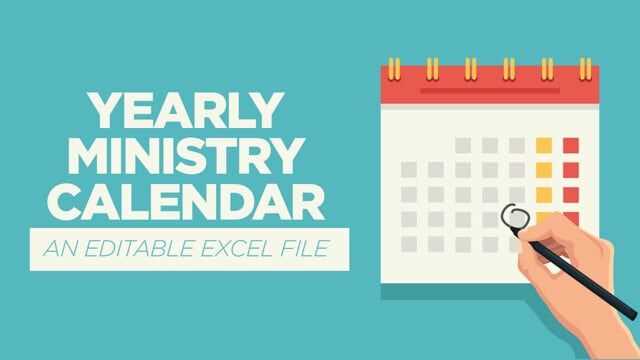 ministry calendar template