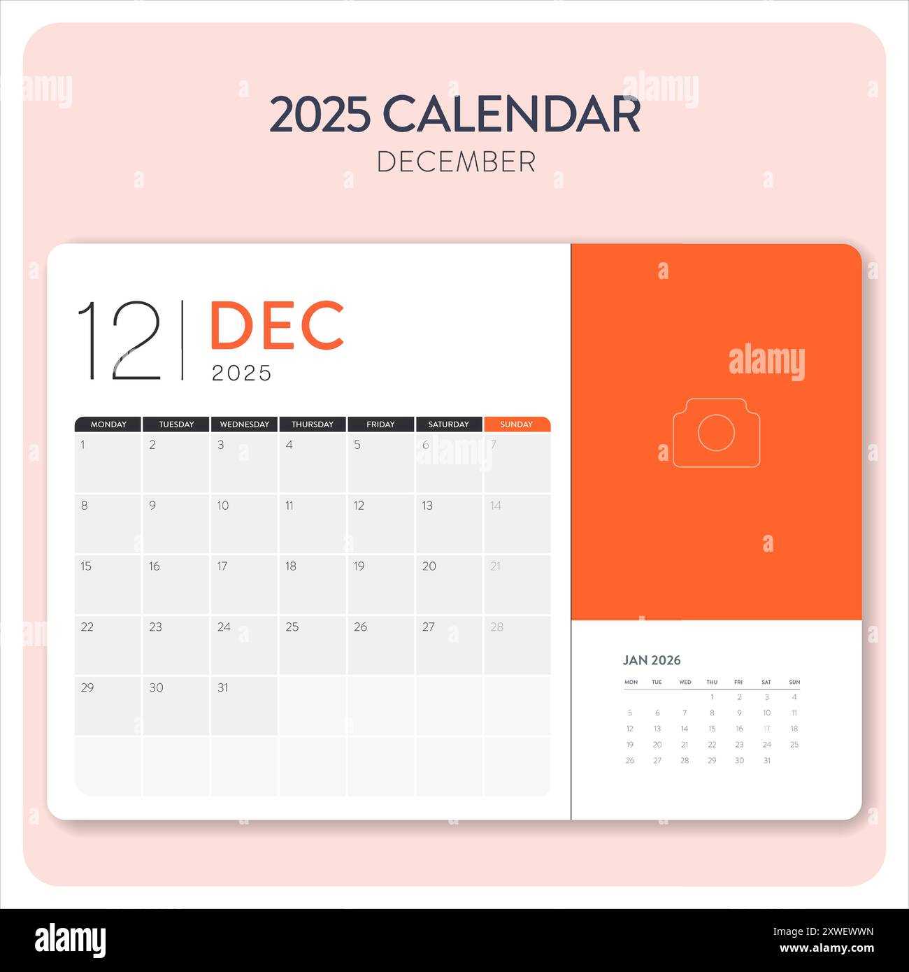 calendar december 2025 template