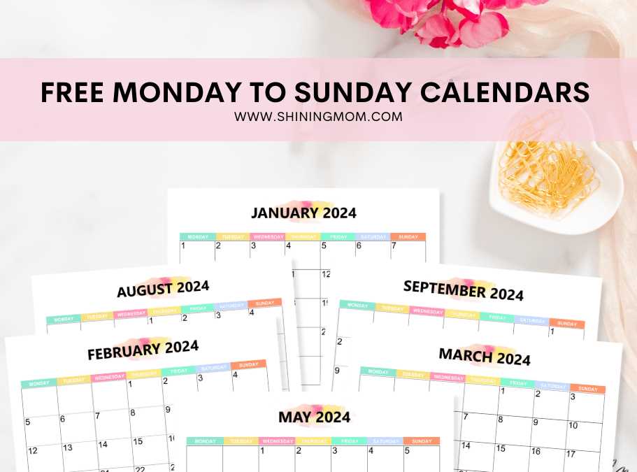 monday through saturday calendar template