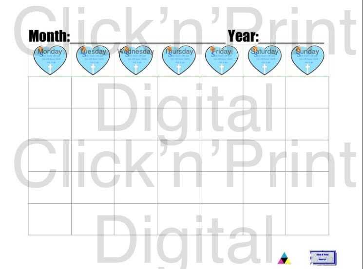 mon sun calendar template