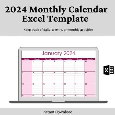 monthly calendar of activities template