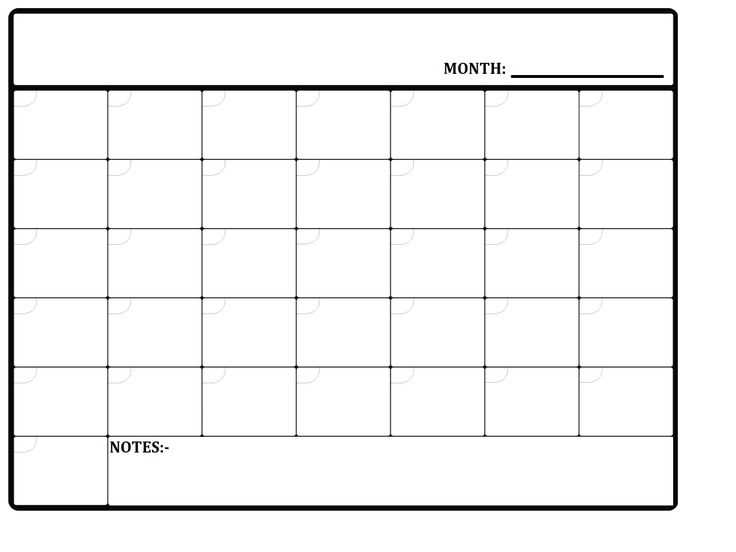 monthly calendar planner template