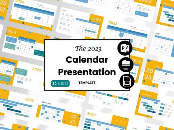 monthly calendar ppt template free