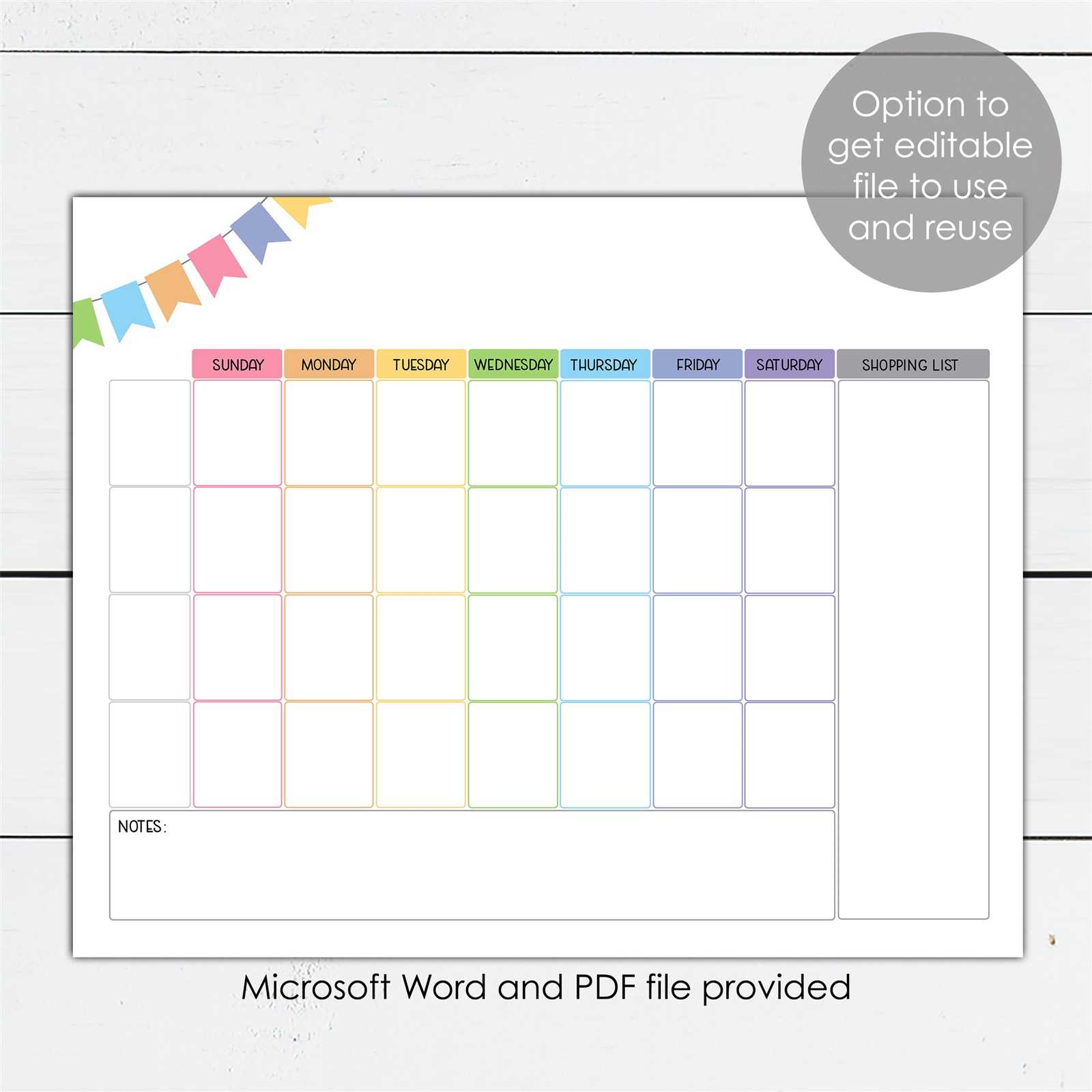 monthly family calendar template