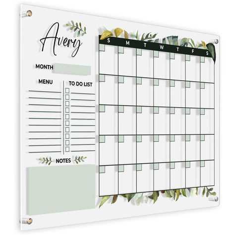 monthly family calendar template