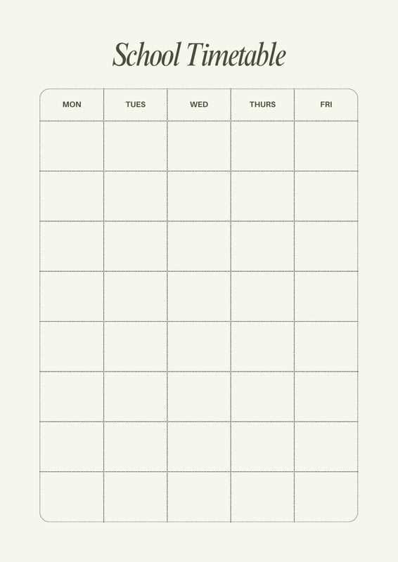 monthly homework calendar template