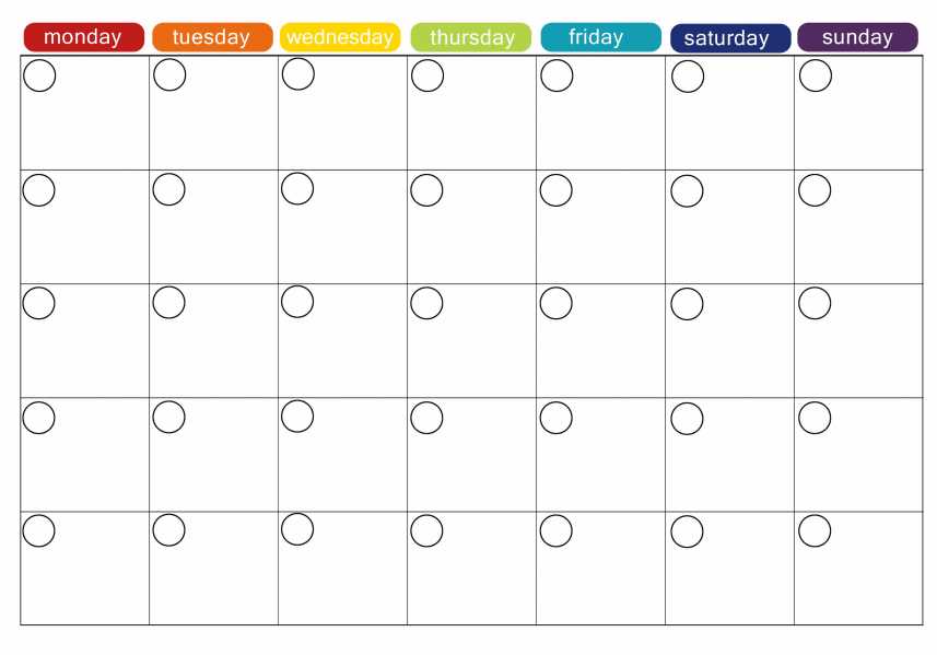 monthly menu planning calendar template