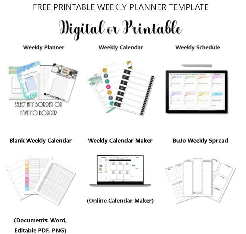 online planning calendar template