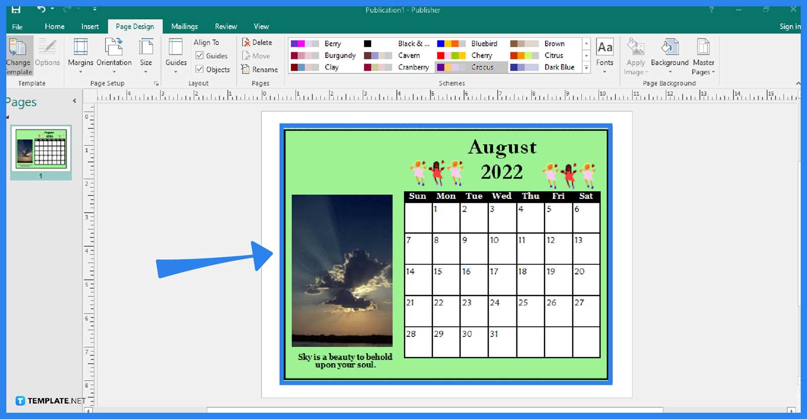 ms publisher calendar templates