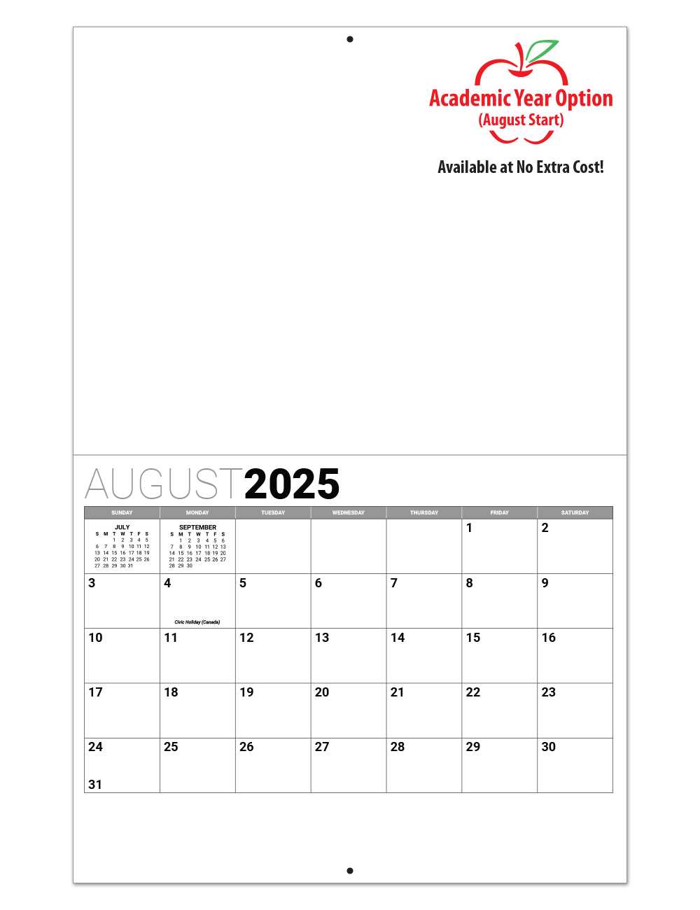 build your own calendar template