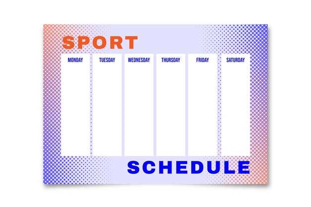 sports schedule calendar template