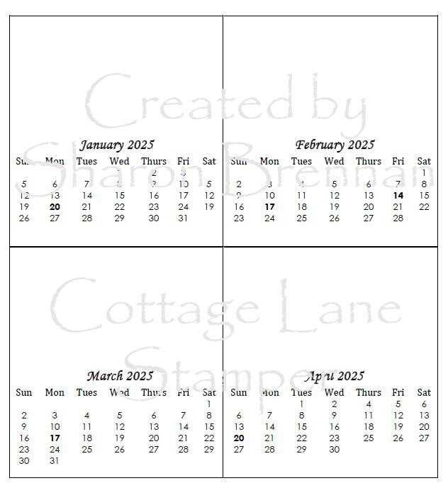 jewel case calendar template