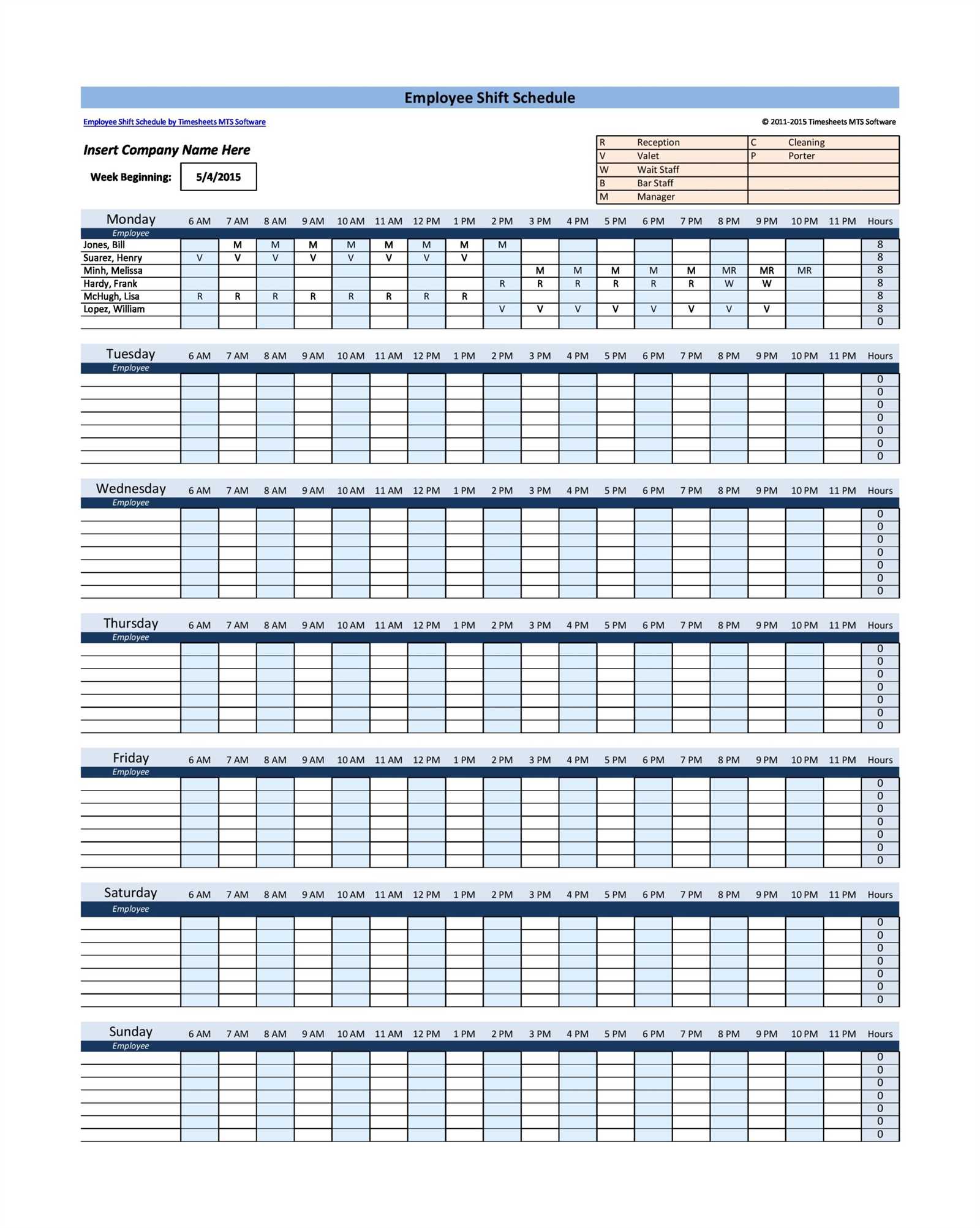 employee scheduling calendar template