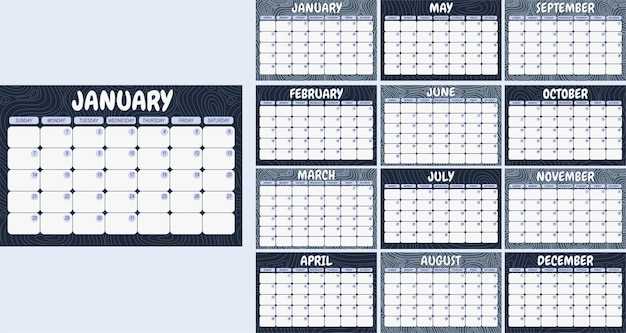 12 month planning calendar template