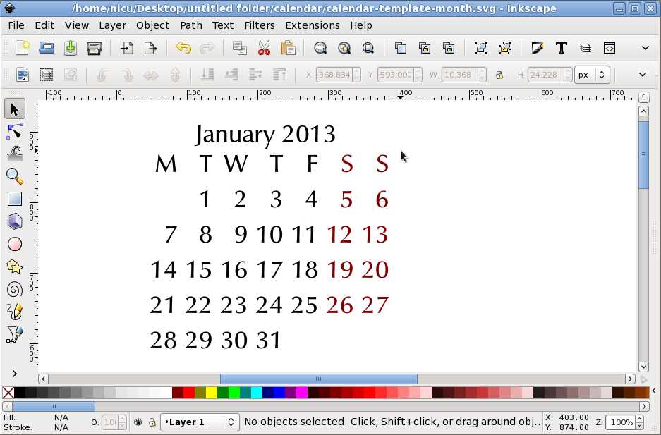 how to create your own calendar template