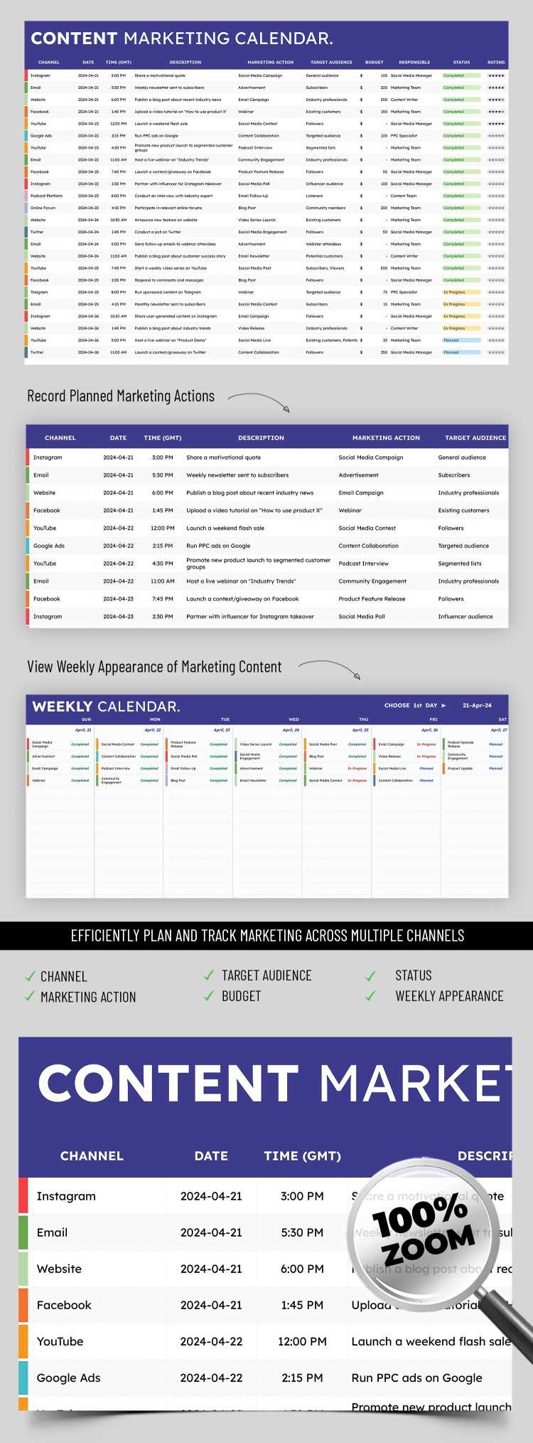 marketing schedule calendar template