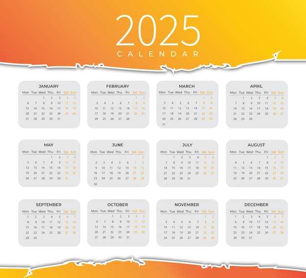 creative calendar template 2025