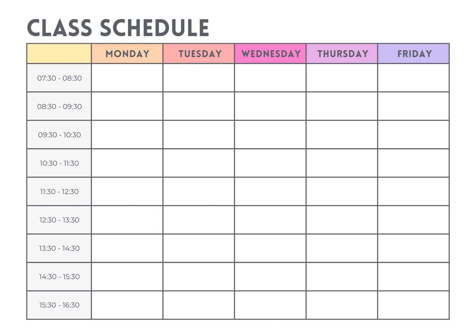 revision calendar template