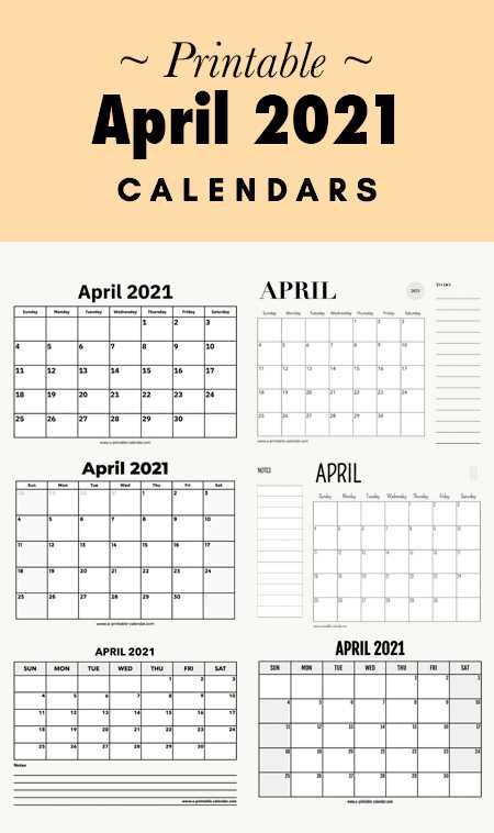 blank april calendar template