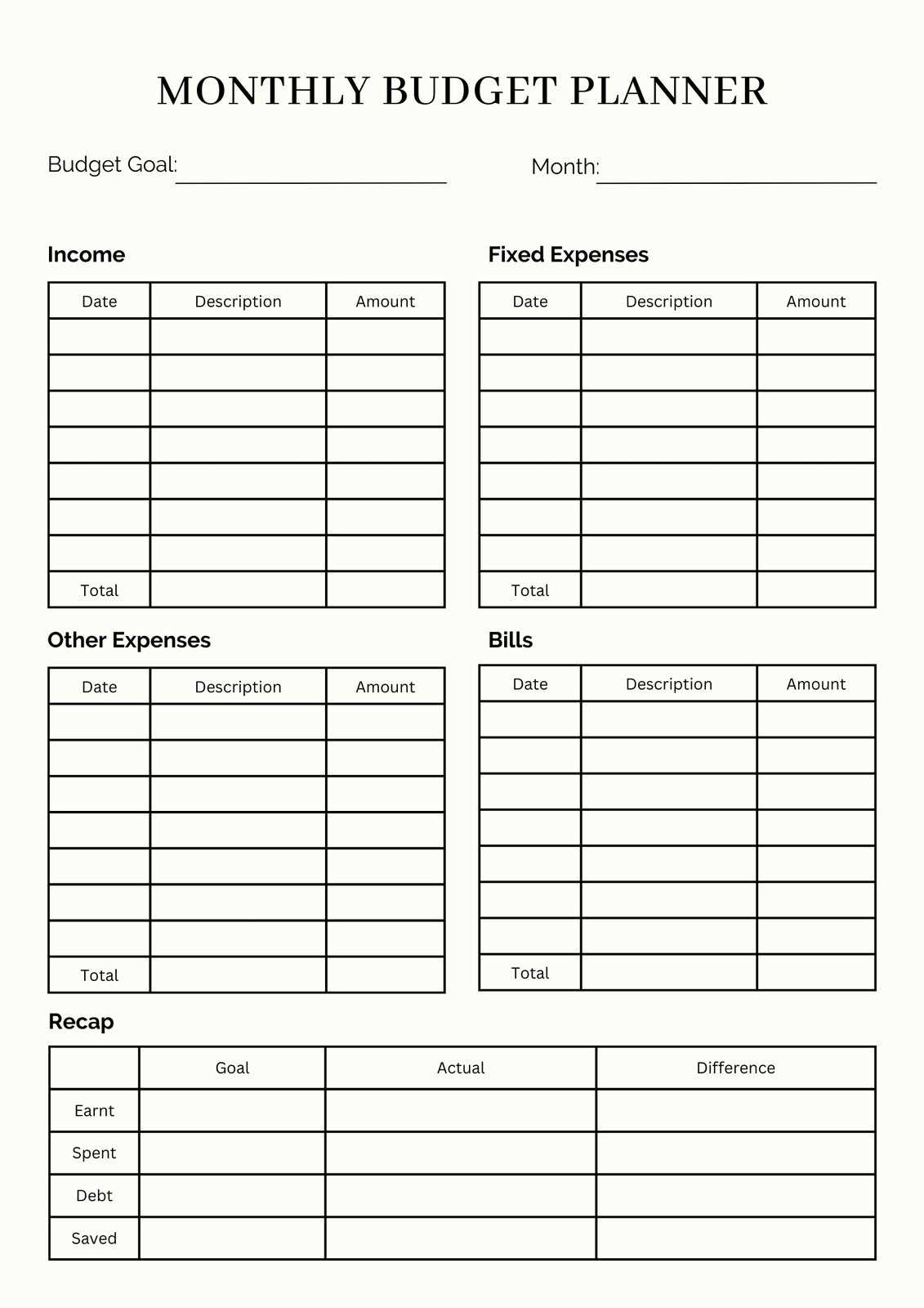 online calendar planner template