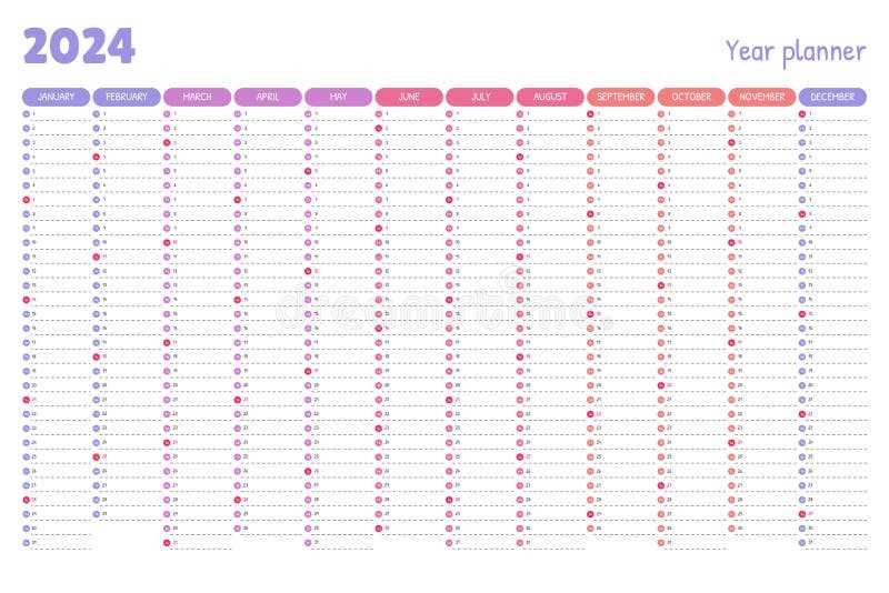 year template calendar