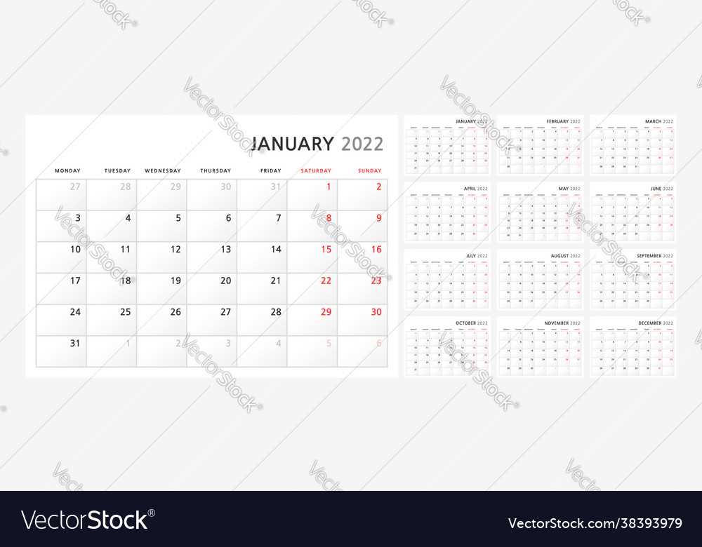 quarterly calendar template