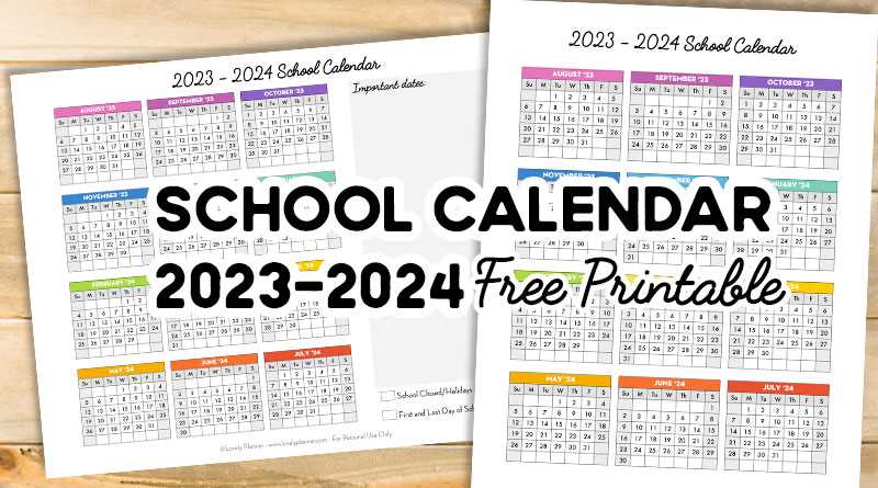 school calendar template