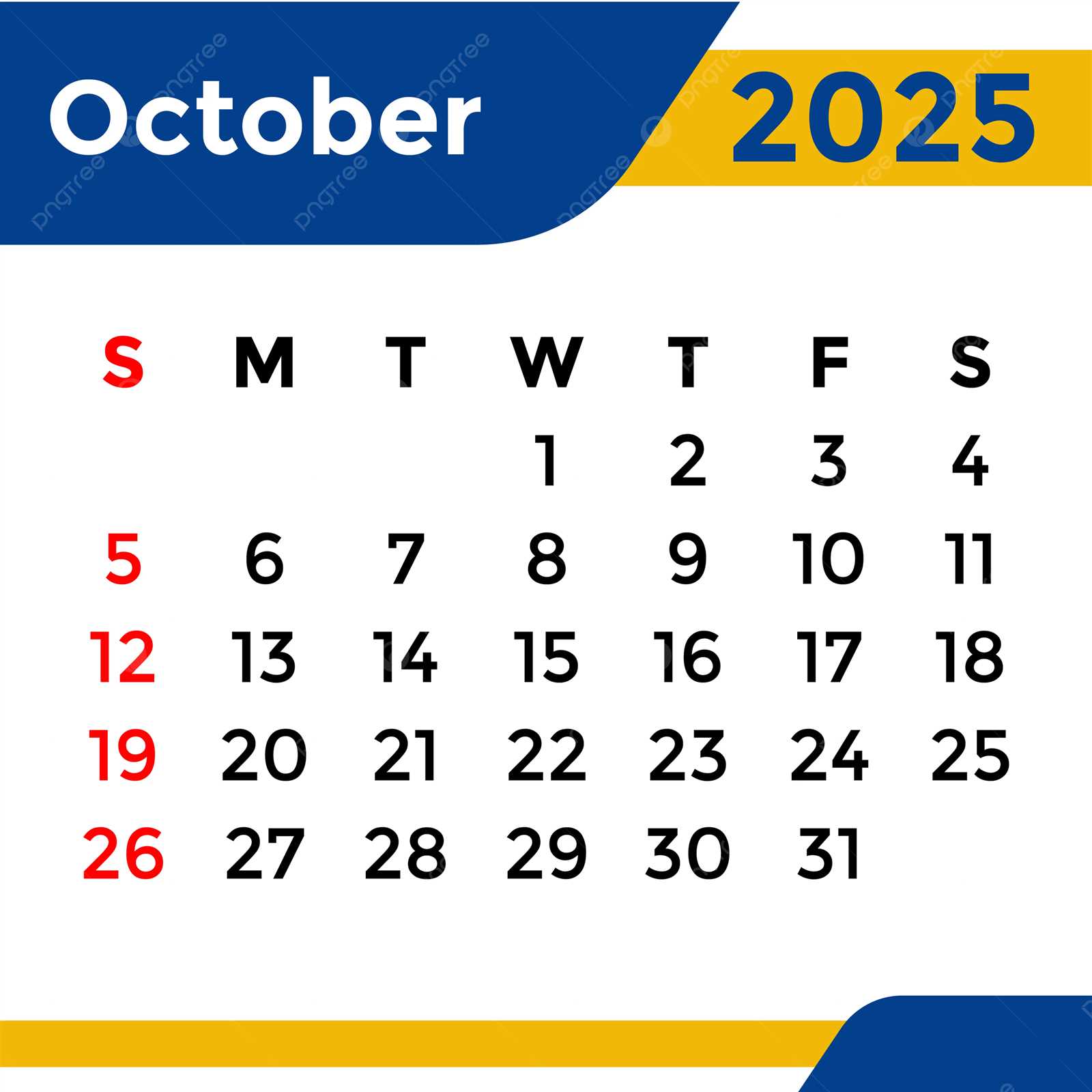 october 2025 monthly calendar template