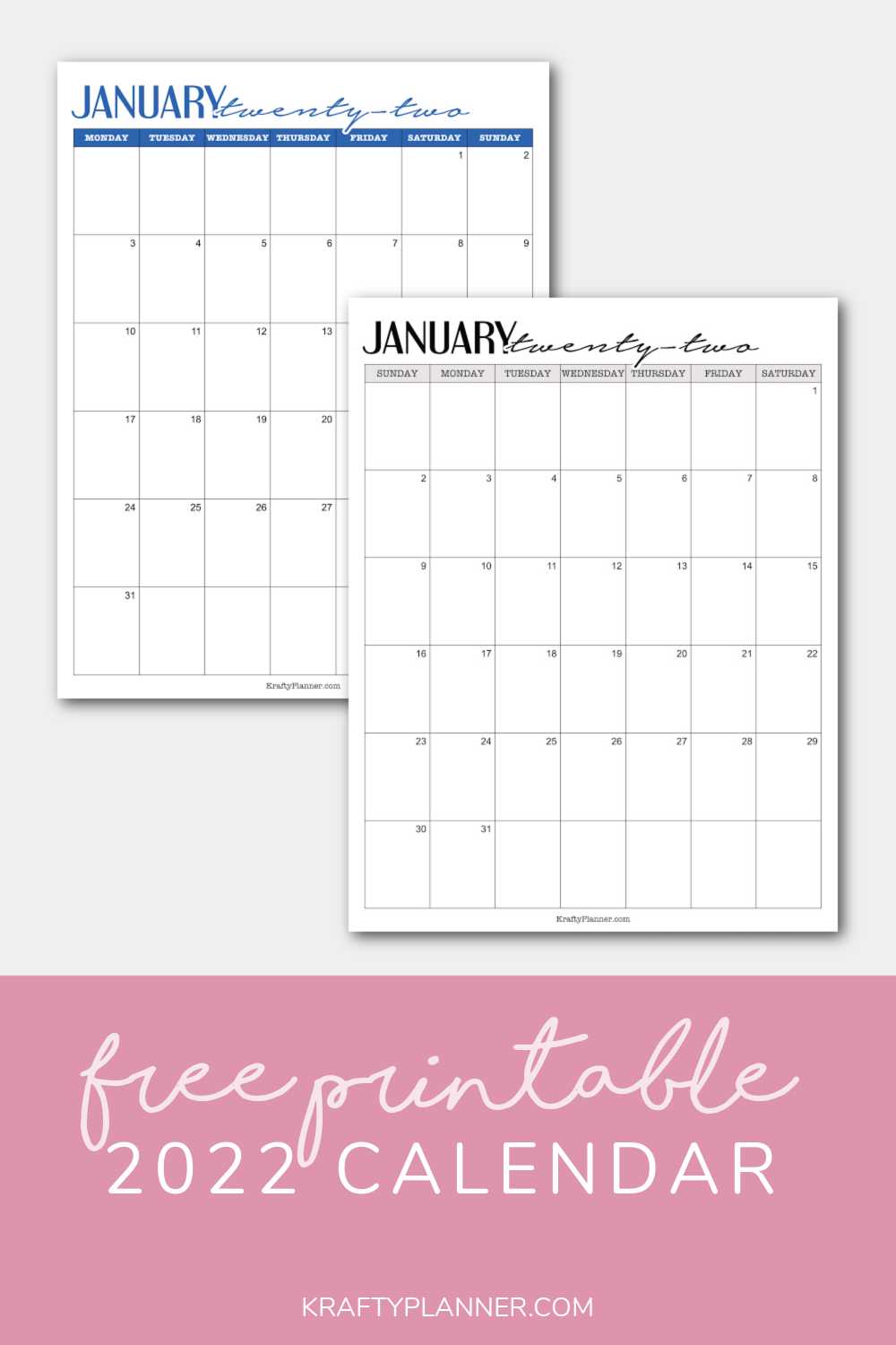 free printable pocket calendar template