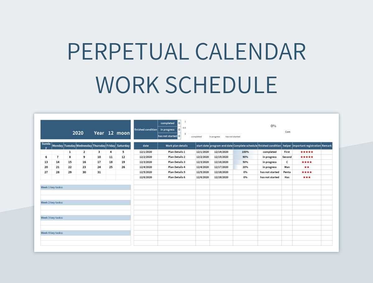 perpetual calendar templates