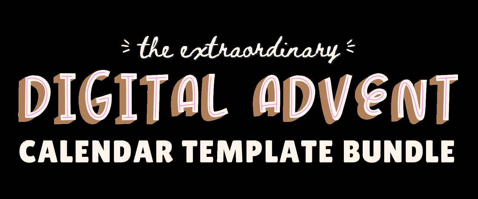 digital advent calendar template