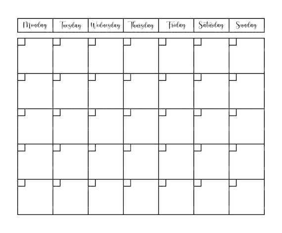 online calendar planner template