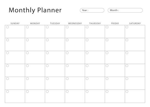 online monthly calendar template