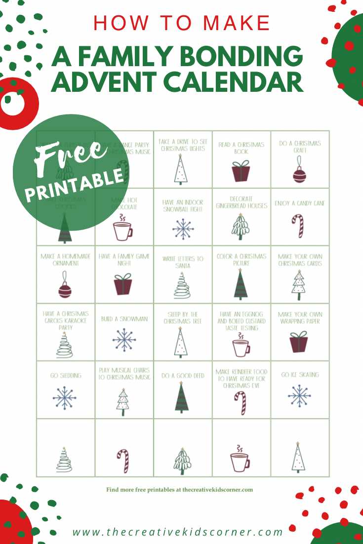 kindness advent calendar template