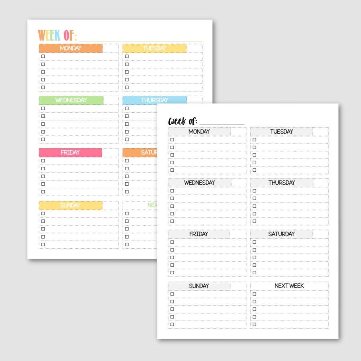 calendar agenda template