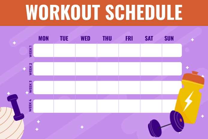 workout routine calendar template