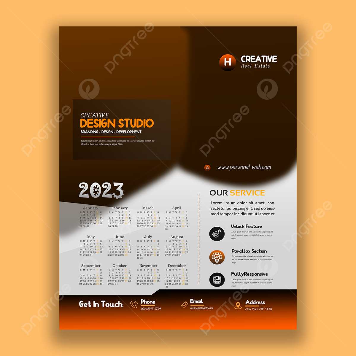 calendar brochure template