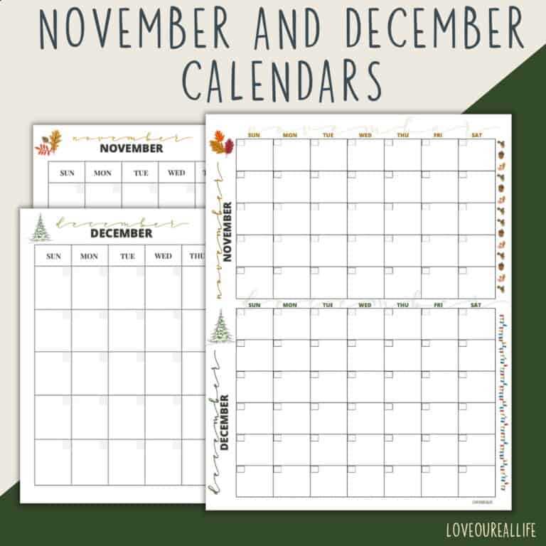 printable undated calendar template