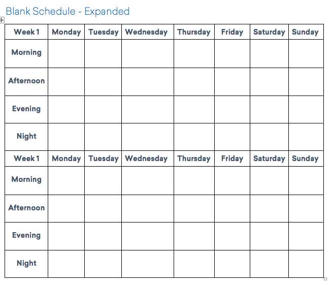 parenting plan calendar template free