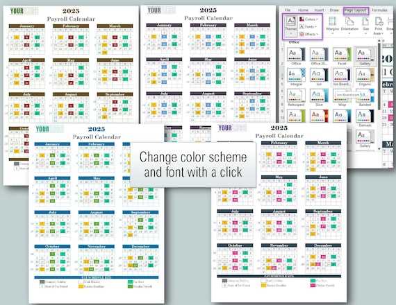 pay period calendar 2025 template