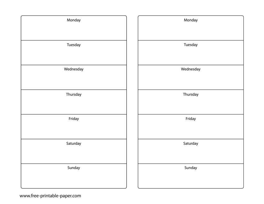 blank 2 week calendar template