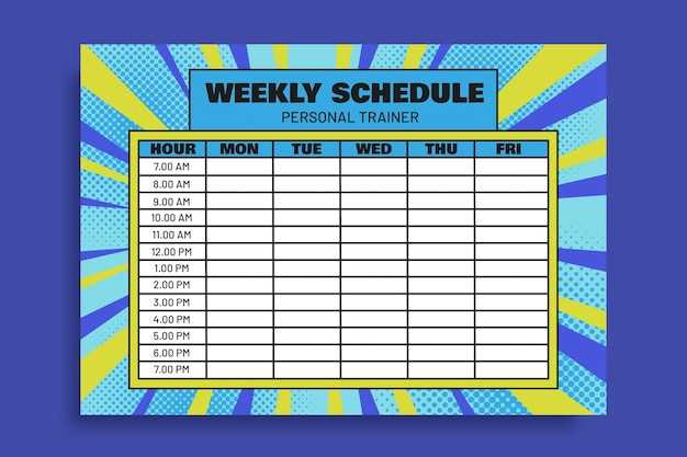 personal training calendar template