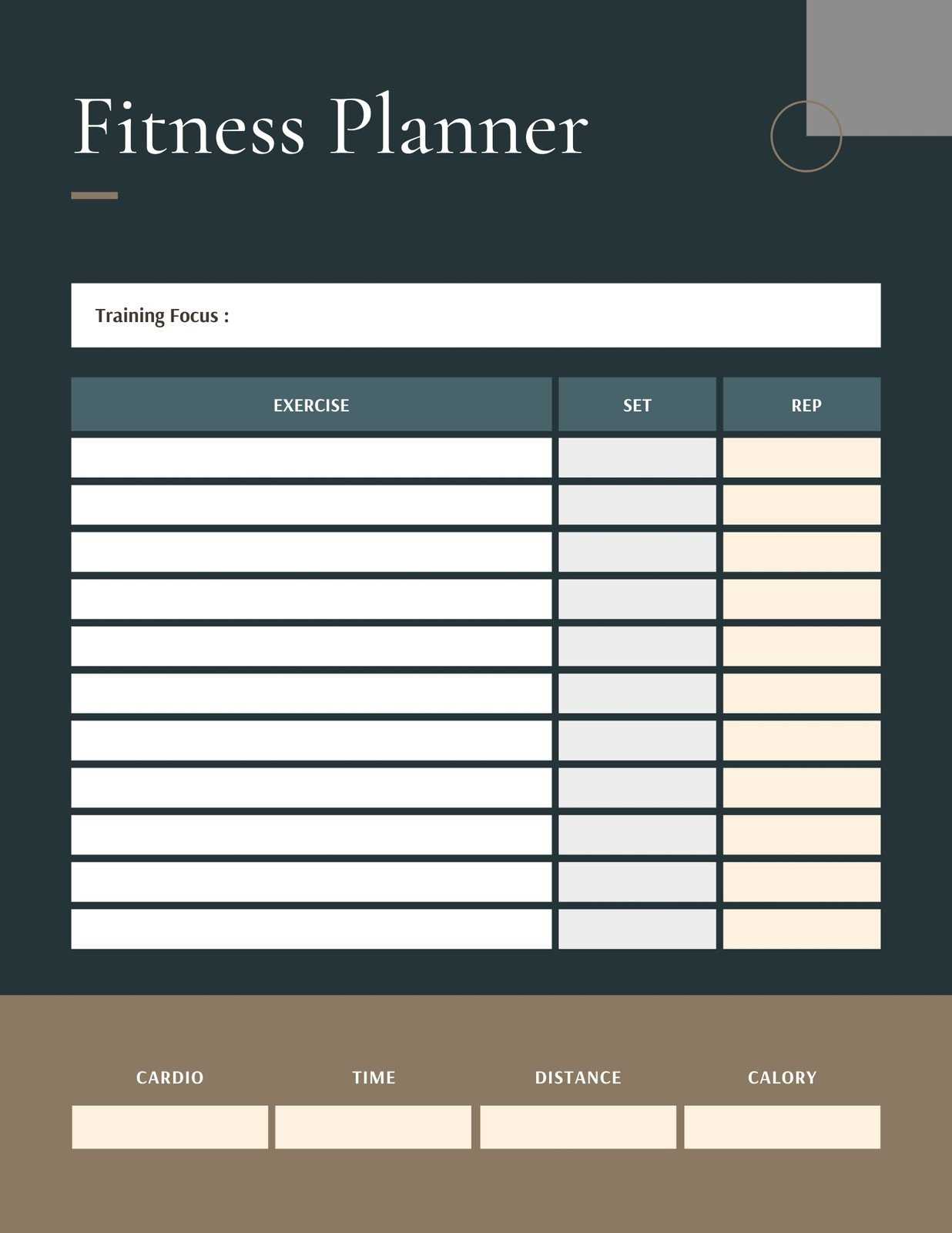 personal training calendar template