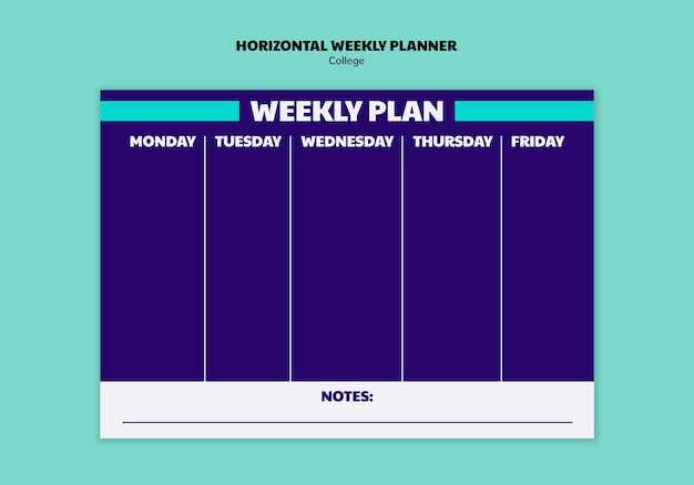 free week at a glance calendar template