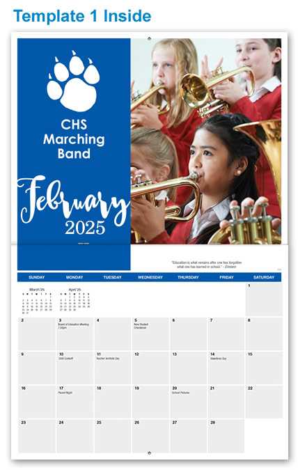 photo wall calendar template