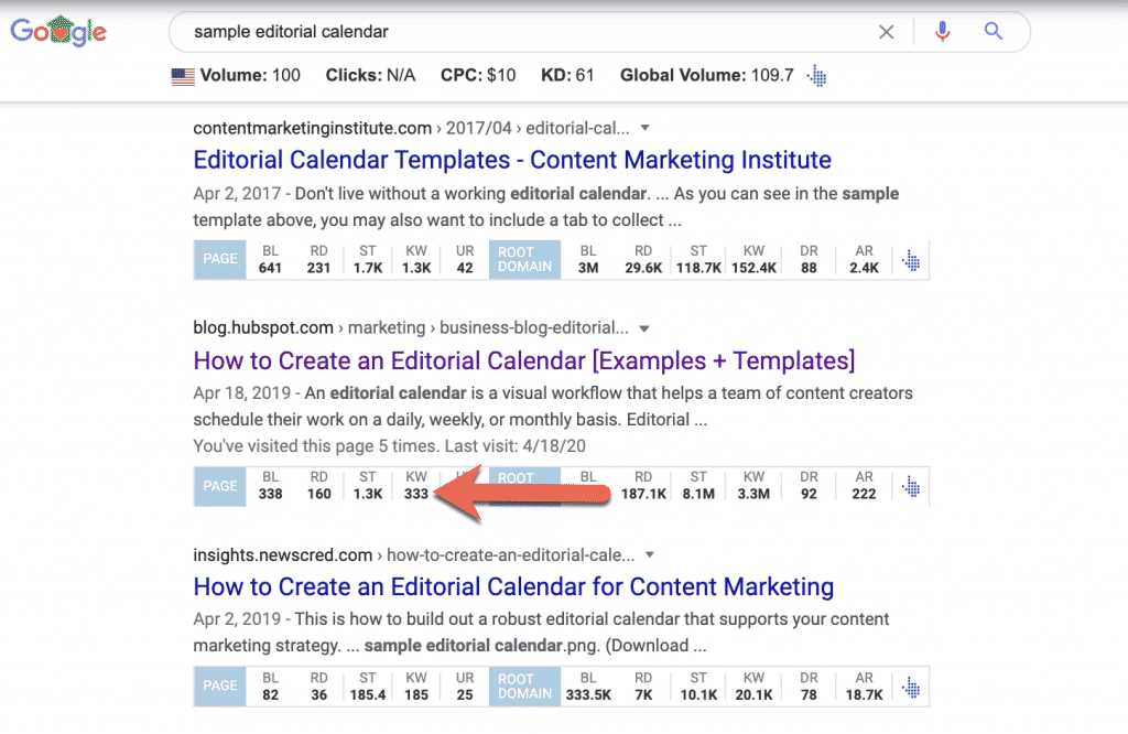 content calendar template hubspot