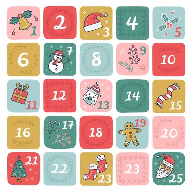 advent calendar card template