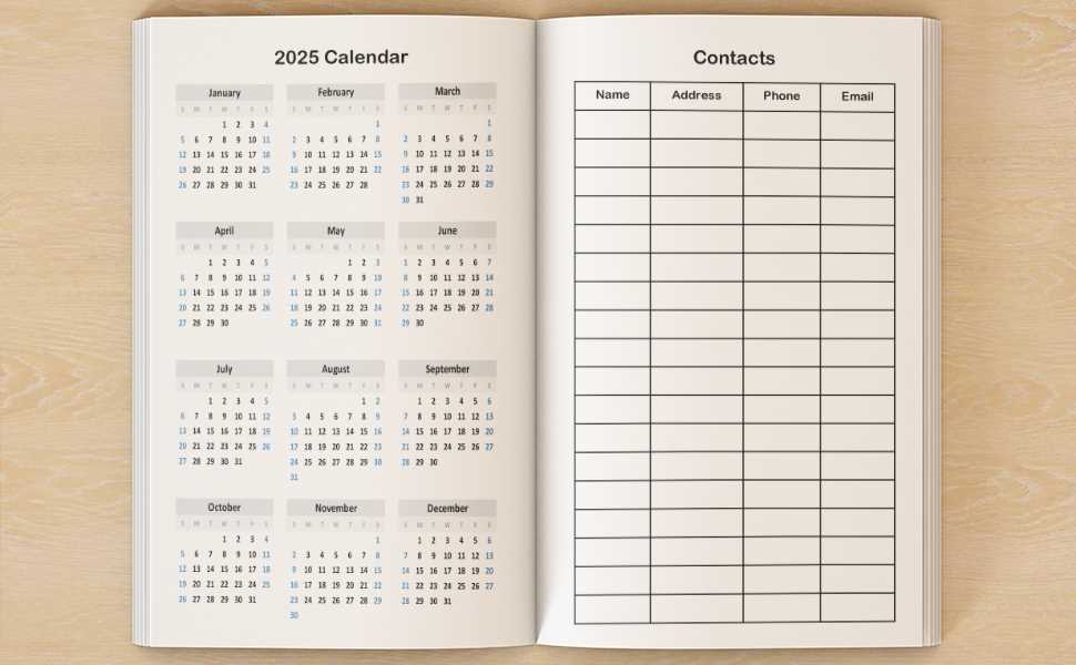 pocket calendar template 2025