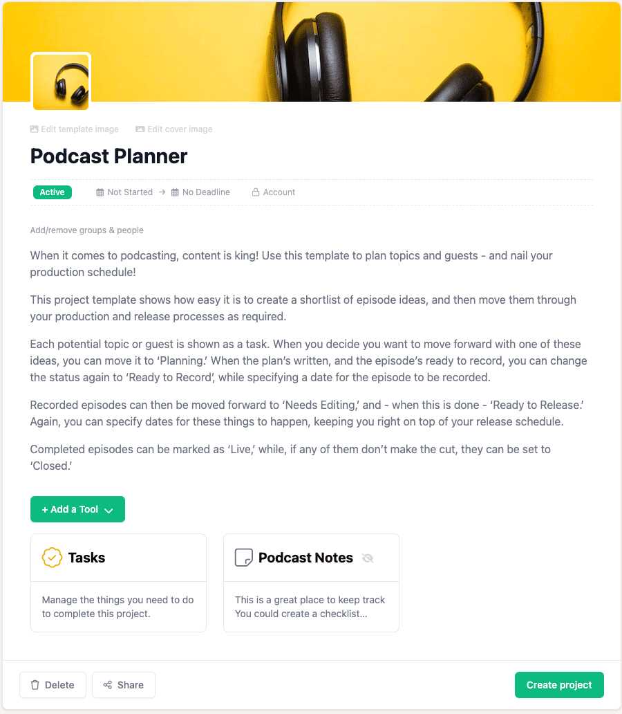 podcast calendar template