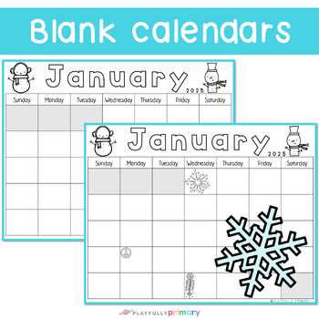 blank calendar template january 2025